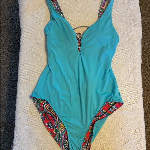 Tommy Bahama Multicolor Paisley Swimsuit - Picture 4 of 8